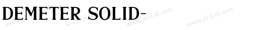 Demeter Solid字体转换